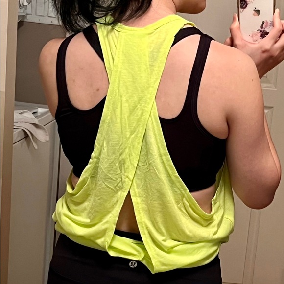 Neon green yellow workout tank top - NWOT - Picture 5 of 6